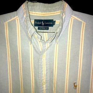 Polo RalphLauren ClassyPrep Sweet BlueStripe ButtonDown Thick Oxford Soft Cotton